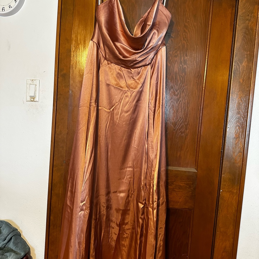 Elegant Copper Evening Gown